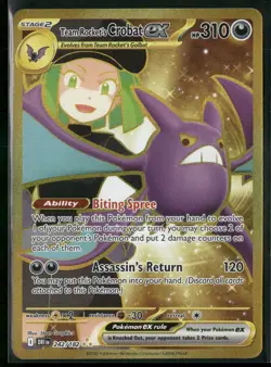 Team Rocket's Crobat ex 242/182 Hyper Rare Destined Rivals Pokemon NM - Image 1