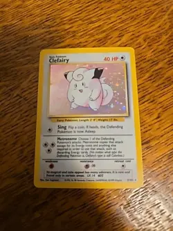 1999 Pokemon CLEFAIRY 5/102 Base Set Rare Holo - Image 3