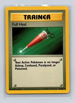 Base Set #082/102 Full Heal NM Pokemon - Image 1