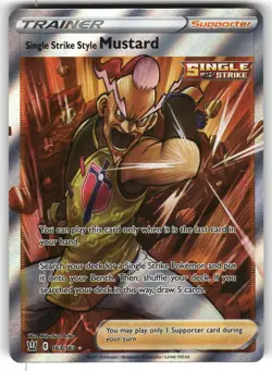 Single Strike Style Mustard 163/163 Ultra Rare Battle Styles Pokemon Near Mint - Image 1