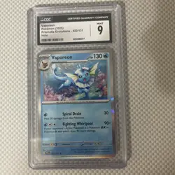 Vaporeon Holo - Master Ball Pattern- 022/131 Prismatic Evolutions Pokemon TCG EN - Image 1