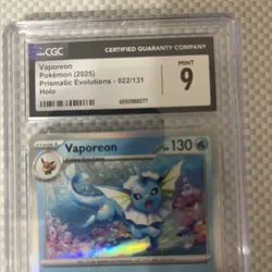 Vaporeon Holo - Master Ball Pattern- 022/131 Prismatic Evolutions Pokemon TCG EN - Image 2