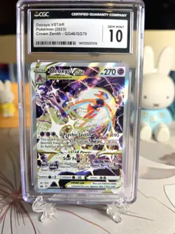 2023 Pokemon Deoxys VSTAR GG46/GG70 Crown Zenith: Galarian Gallery Holo CGC 10 - Image 1