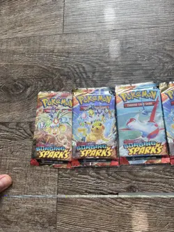 Pokemon TCG Scarlet And Violet Surging Sparks Sealed Booster Packs Lot Of 5 - Image 1