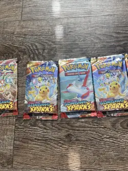 Pokemon TCG Scarlet And Violet Surging Sparks Sealed Booster Packs Lot Of 5 - Image 2