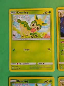 Pokemon Cosmic Eclipse Deerling 15/236 Reverse Holo Sawsbuck 16/236 Holo - Image 2