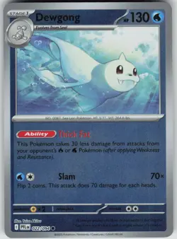 Dewgong 022/094 Holo Phantasmal Flames Pokemon Near Mint - Image 1