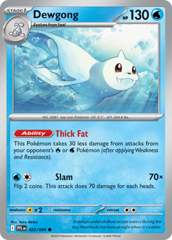 Dewgong 022/094 Common Phantasmal Flames Pokemon Near Mint - Image 1
