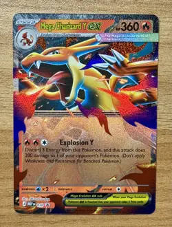 Pokemon Mega Charizard Y ex 030 Black Star Promo Mega Evolution Holo - NM/Mint - Image 1