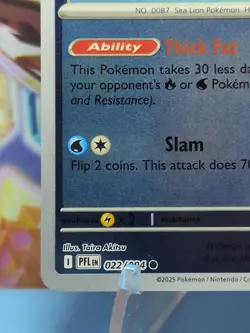 Pokemon TCG Dewgong [PFL 022/094] (Rev. Holo) EN -ME02: Phantasmal Flames- NM/M - Image 4