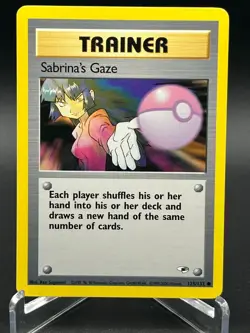 Pokemon TCG Sabrina's Gaze 125/132 Gym Heroes Vintage LP - Image 1