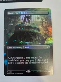 MTG - Overgrown Tomb FOIL Borderless - Ravnica Remastered - Image 1