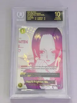 One Piece CCG Boa Hancock You’ll Frighten Me… Beckett 10 Pristine Black Label - Image 1