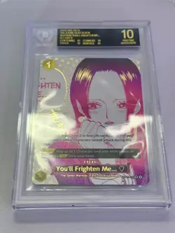 One Piece CCG Boa Hancock You’ll Frighten Me… Beckett 10 Pristine Black Label - Image 2