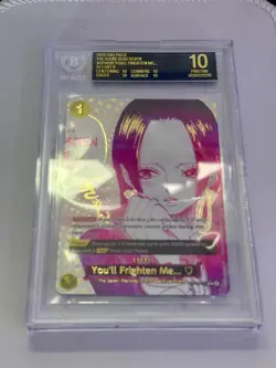 One Piece CCG Boa Hancock You’ll Frighten Me… Beckett 10 Pristine Black Label - Image 4