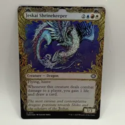 MTG Tarkir Dragonstorm - Jeskai Shrinekeeper - TDM 311 - Showcase FOIL - Image 1