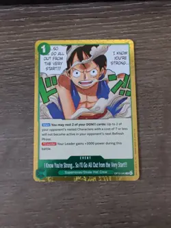 One Piece CCG Event Card I Know You're Strong OP13-040 Supernovas Straw Hat Crew - Image 1