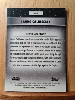 Lando Calrissian #RA-5 Rebel Alliance Refractor 2024 Star Wars Galaxy K0103A - Image 2