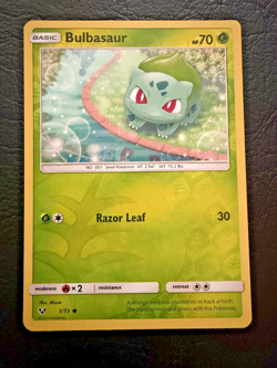 Bulbasaur (1/73) - Shining Legends Reverse Holo - Pokemon Card - Image 1