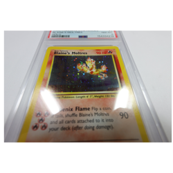 2000 PSA 8 NM MT - Pokemon Gym Heroes Blaine's Moltres 1/132 Holo Card #60955B - Image 4