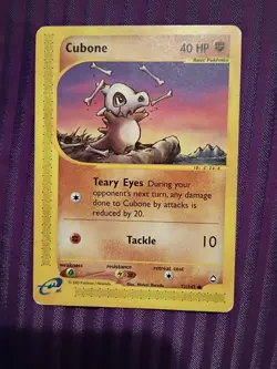Vintage HP Pokemon TCG Cubone Auquapolis E Reader Card - Image 1