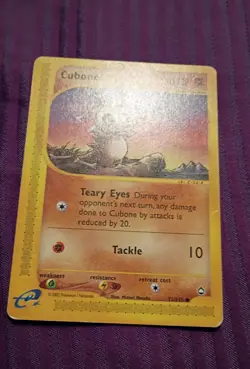 Vintage HP Pokemon TCG Cubone Auquapolis E Reader Card - Image 3
