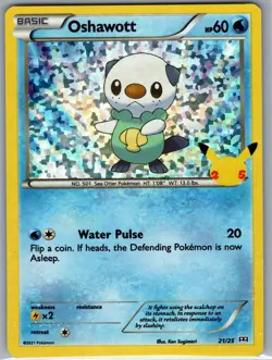 Oshawott - 21/25 Holo McDonald's 25th Anniversary Promos - Pokemon Card - NM - Image 1