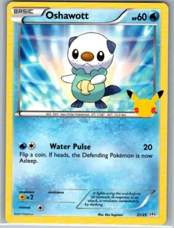 Oshawott - 21/25 Non Holo McDonald's 25th Anniversary Promos - Pokemon Card - NM - Image 1