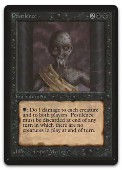 Pestilence (NM) Beta Edition LEB Magic MTG - Image 1