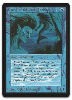 Merfolk of the Pearl Trident (NM) Beta Edition LEB Magic MTG - Image 1