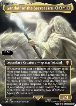 Gandalf of the Secret Fire (Borderless) [LTC - 507]LPFoil - Image 1