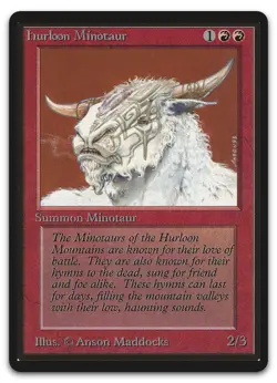Hurloon Minotaur (NM) Beta Edition LEB Magic MTG - Image 1