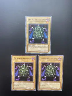 Yugioh Thousand-Eyes Idol DB1-EN194 Unlimited Edition Common LP/MP X3 - Image 1