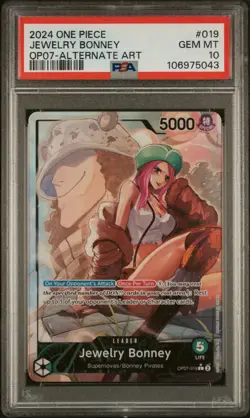 2024 One Piece Jewelry Bonney Alt Art 500 Years in the Future OP07-019 EN PSA 10 - Image 1