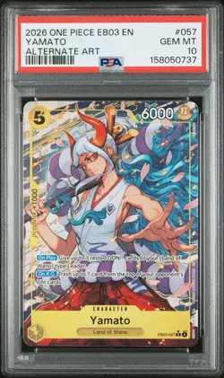 Yamato 2026 One Piece EB03 Heroines Edition Alternate Art Rare #057 PSA 10 - Image 1