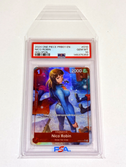One Piece Premium Booster The Best- Nico Robin Alternate Alt Art Foil PSA 10 ENG - Image 3