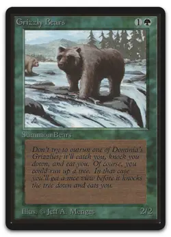 Grizzly Bears (NM) Beta Edition LEB Magic MTG - Image 1