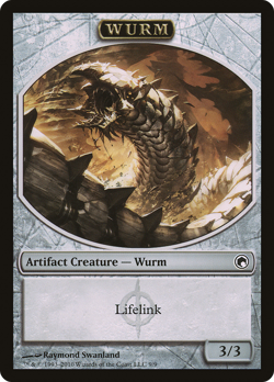Wurm Token (9) #9 (MP) Scars of Mirrodin SOM Magic MTG - Image 1