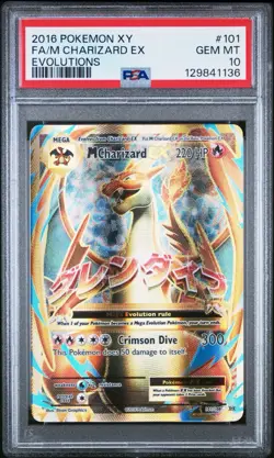 Pokemon TCG M Charizard EX Full Art Holo English PSA 10 2016 101/108 - Image 1