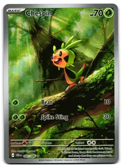 Chespin 087/086 - 🌊 Chaos Rising Illustration Rare Pokemon TCG Holo 🖤 - NM - Image 1