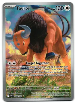 Tauros 096/086 - 🌊 Chaos Rising Illustration Rare Pokemon TCG Holo 🖤 - M/LP - Image 1