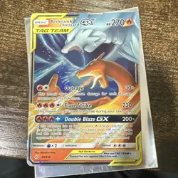 *MINT 10 IF GRADED* Pokemon Reshiram & Charizard GX TAG TEAM 20/214 - Image 1