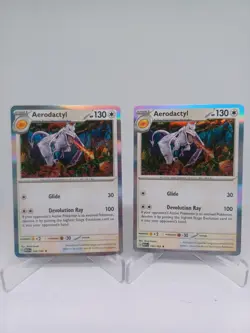 Lot Of (2) Pokemon Aerodactyl 142/165 151 Holo Rare TCG Card - Image 1