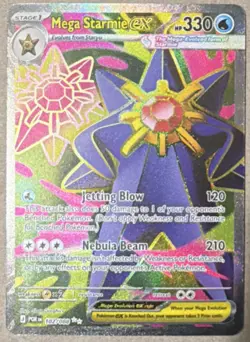 Pokemon TCG Mega Starmie EX Ultra Rare Full Art Holo Portuguese 102/088 - Image 2