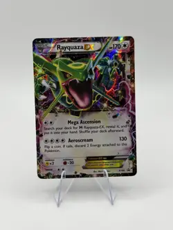Pokemon Rayquaza EX LP Jumbo Holo Black Star Promo Card XY66 LP - Image 1