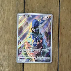 Pokemon TCG White Flare Sawk 130/086 Illustration Rare English NM - Image 1
