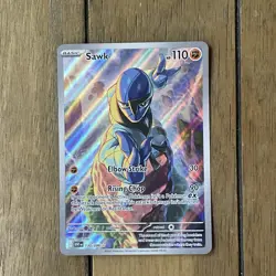 Pokemon TCG White Flare Sawk 130/086 Illustration Rare English NM - Image 3