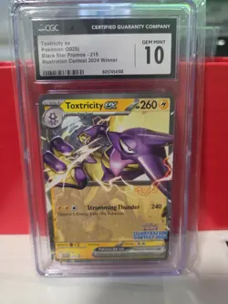 CGC 10 Toxtricity ex Holo Promo Pokemon Promos #215 English 2024 260 HP - Image 1