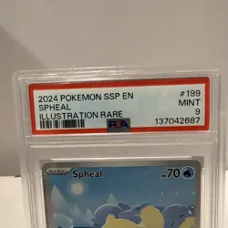 PSA 9 Mint Spheal 199/191 SV08: Surging Sparks Graded Pokemon Slab - Image 3