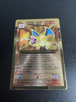 Pokemon Celebrations Charizard Gold Metal Card #4/102 Promo 25th Anniversary - Image 1